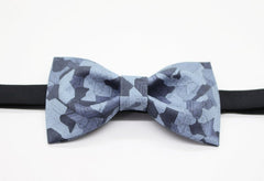 Blue Geometric Bow Tie - Bowties - 3