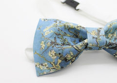 Iris on Blue Bow Tie - Bowties - 2