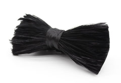 Black Tuxedo Feather Bow Tie