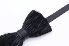 Black Tuxedo Feather Bow Tie