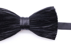 Black Tuxedo Feather Bow Tie