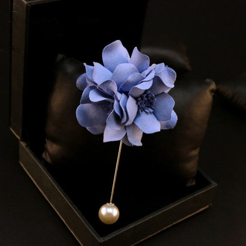 Sophisticated Purplish Blue Lapel Flower - Bowties - 1