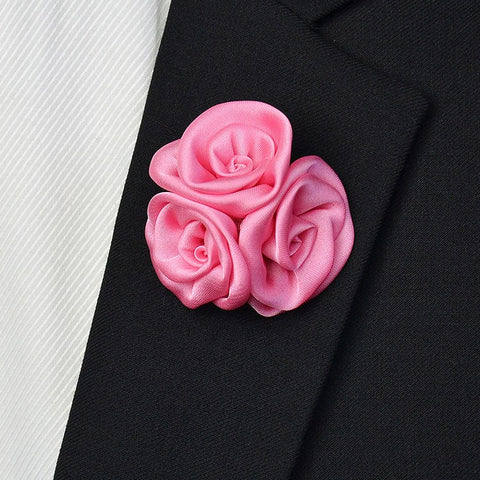 Satin Lapel Pin Bright Pink - Bowties - 1