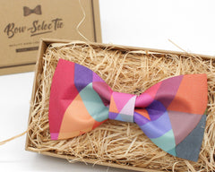 Multi-Colored Quilt Bowtie