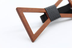 Fantasy Hollow Wooden Bow Tie
