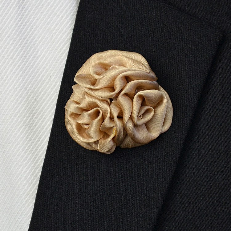 Satin Lapel Pin Golden - Bowties - 1