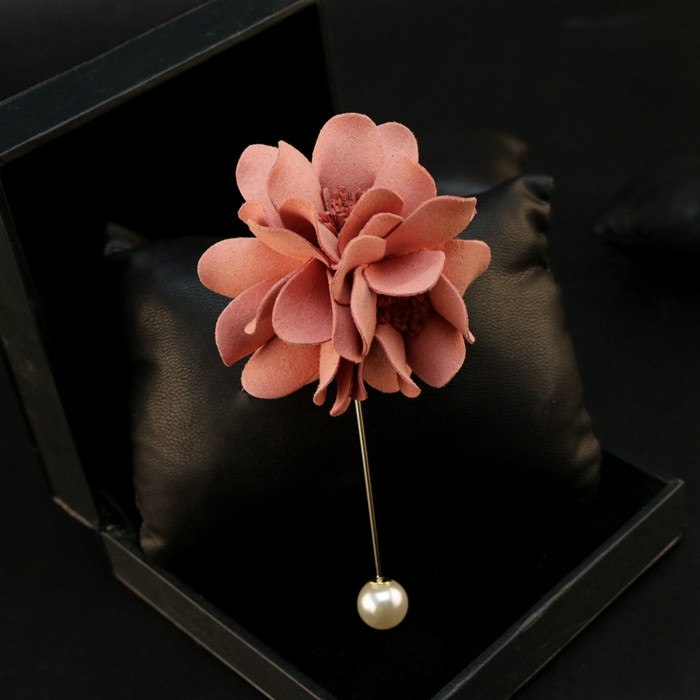 Stylish Pinkish Red Lapel Flower - Bowties - 1