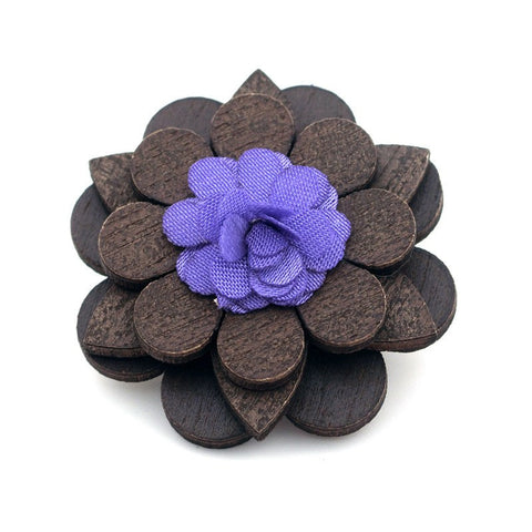 Purple Wooden Lapel Pin