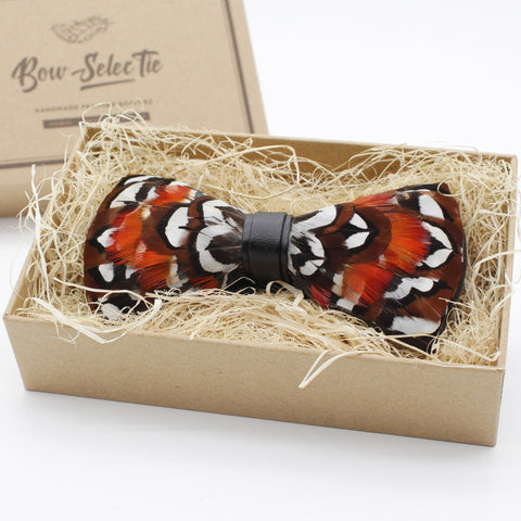 Reeves's Pheasant Feather Bow Tie