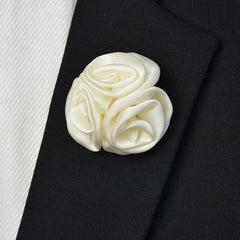 Satin Lapel Pin White - Bowties - 1