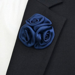Satin Lapel Pin Sapphire - Bowties - 1