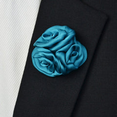 Satin Lapel Pin Silky Blue - Bowties - 1