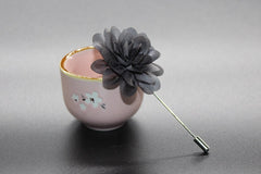 Silver Flower Lapel Pin - Bowties - 2