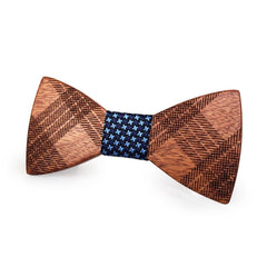 Striped Beauty Wooden Bow Tie