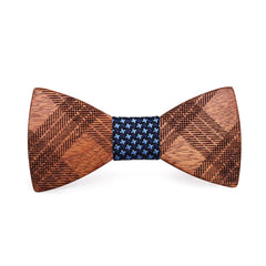 Striped Beauty Wooden Bow Tie