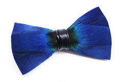 Thin Blue Feather Bowtie