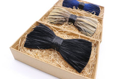 Black Tuxedo Feather Bow Tie
