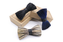Black Tuxedo Feather Bow Tie