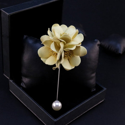 Classy Yellow Lapel Flower - Bowties - 1