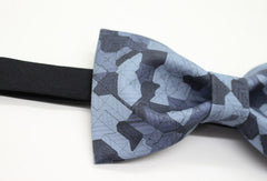 Blue Geometric Bow Tie - Bowties - 4