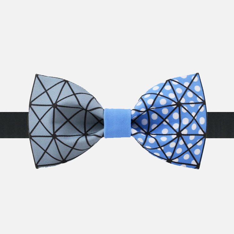 Blue Geometry Bow Tie - Bowties - 1