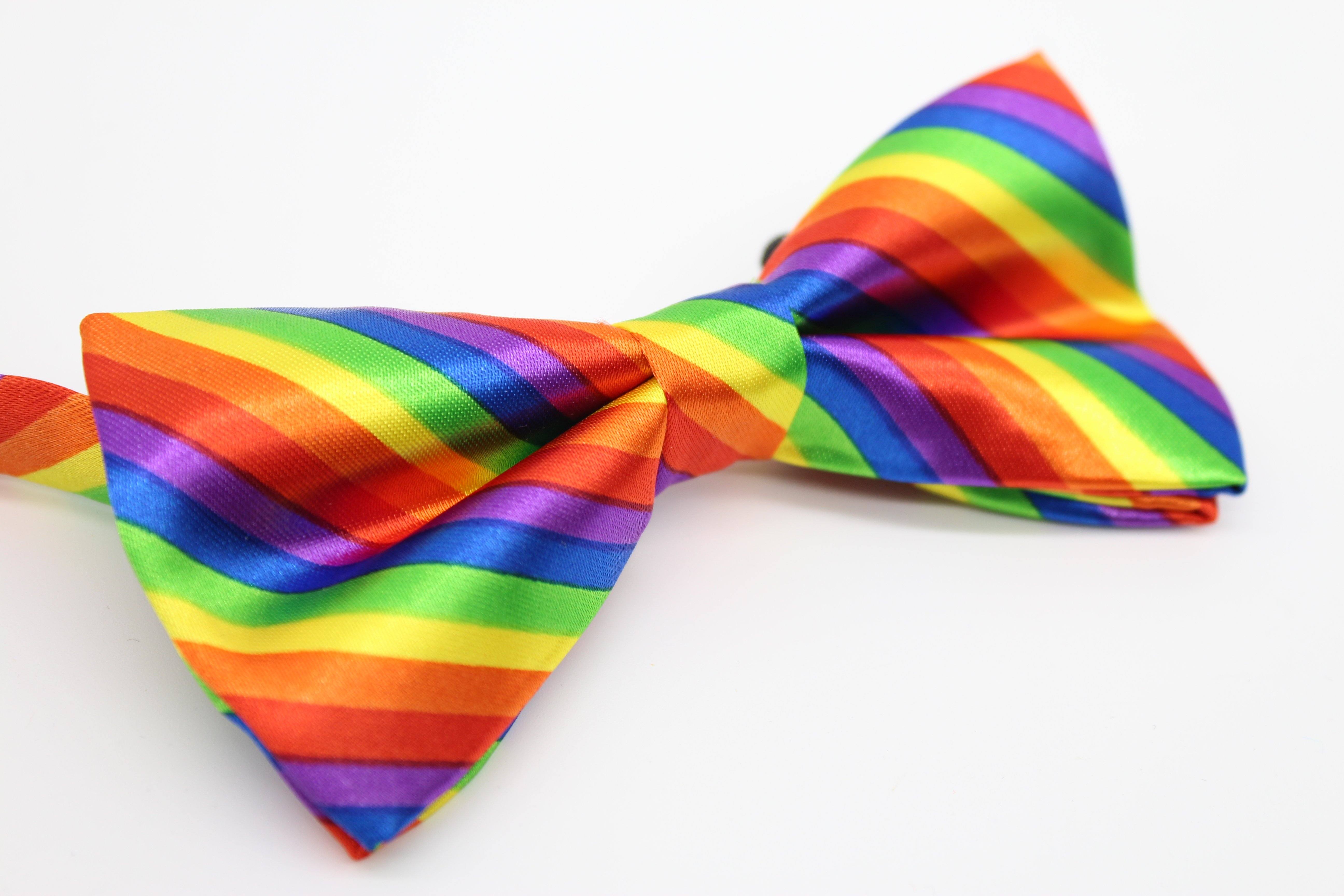 mens rainbow tie