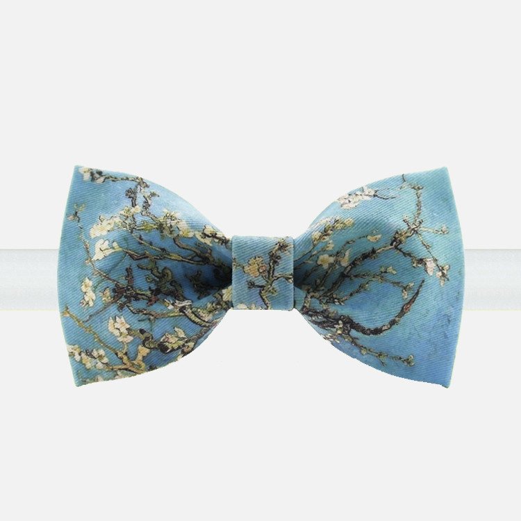 Iris on Blue Bow Tie - Bowties - 1