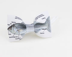 Double-Sided Fish and Wine Bow Tie