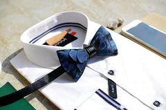Blue Feather Bow Tie - Bowties - 2