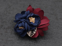 Dark Blue Lapel Flower Clip - Bowties - 3