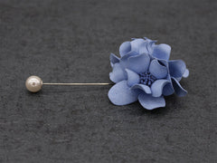 Sophisticated Purplish Blue Lapel Flower - Bowties - 2