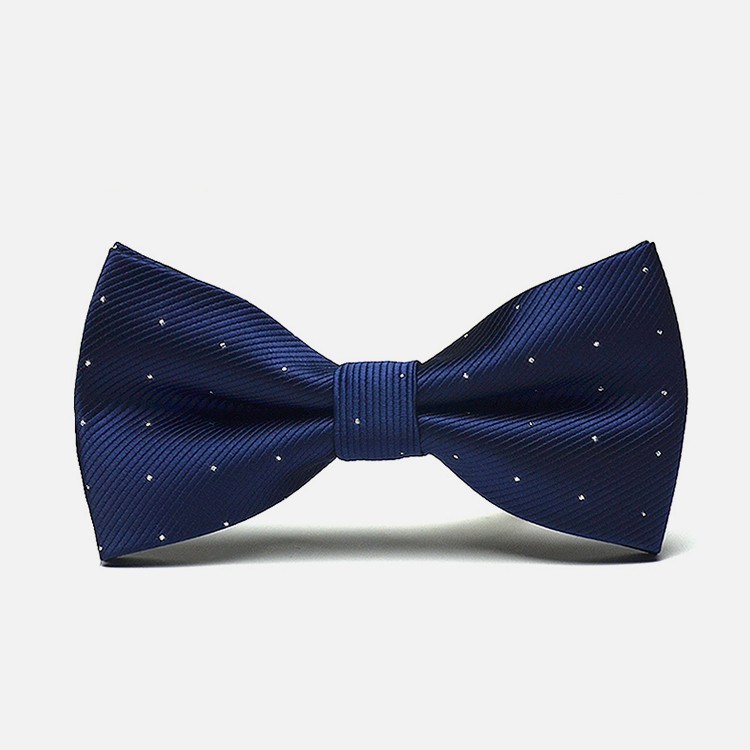 Dark Blue Polka Formal Bow Tie - Bowties