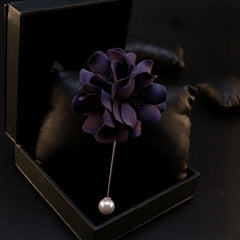 Urbane Dark Purple Lapel Flower - Bowties - 1
