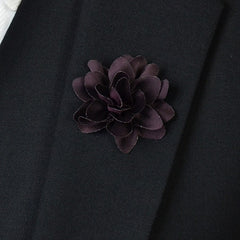 Dark Purple Flower Lapel Pin - Bowties - 1