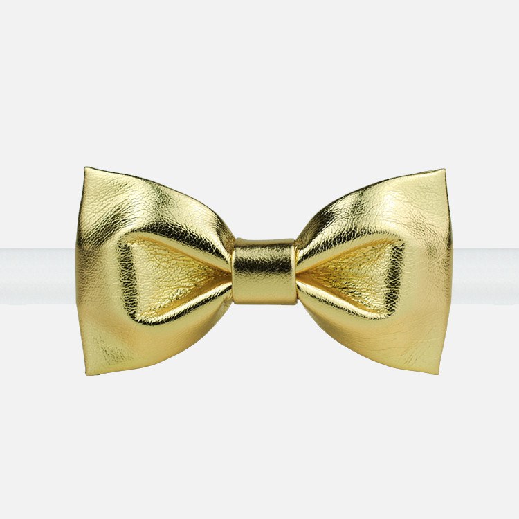 monogram gold bowtie