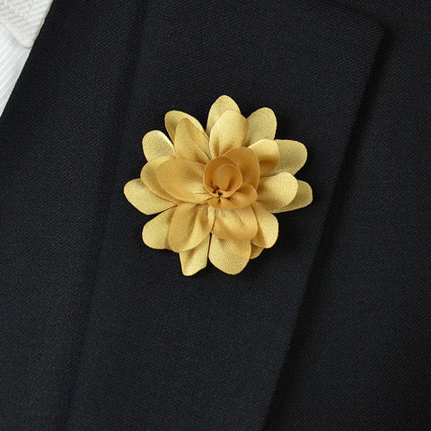 Gold Flower Lapel Pin - Bowties