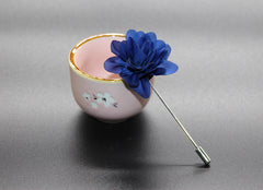 Blue Flower Lapel Pin - Bowties - 2