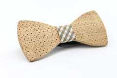 Light Dotted Stunner Wooden Bow Tie