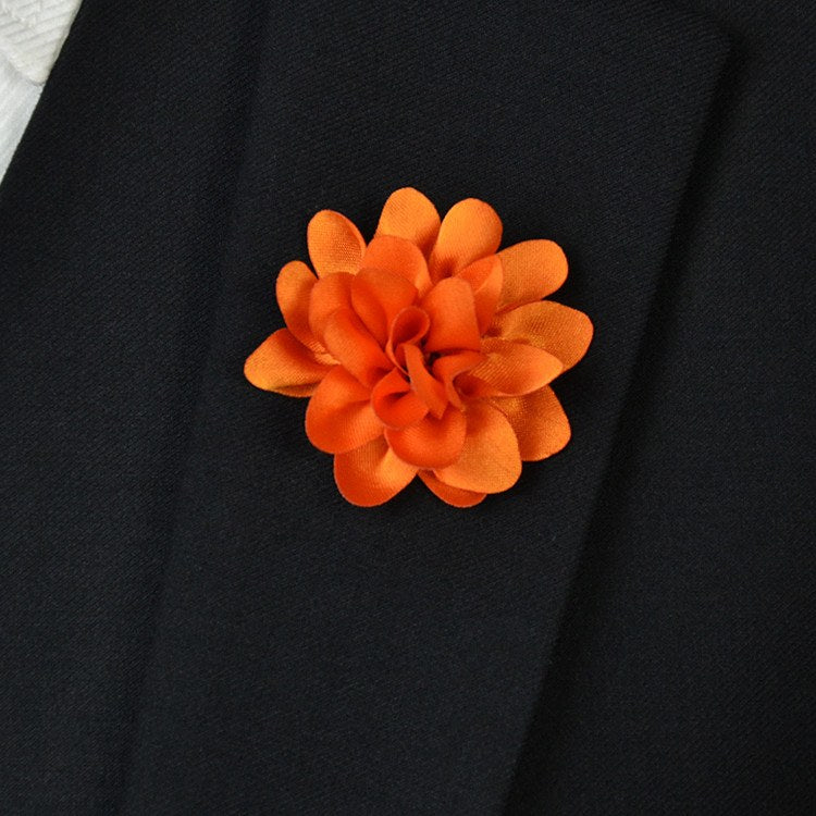Orange Flower Lapel Pin - Bowties - 1