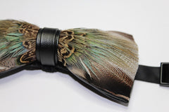 Pheasant Feather Bow Tie - Bowties - 4