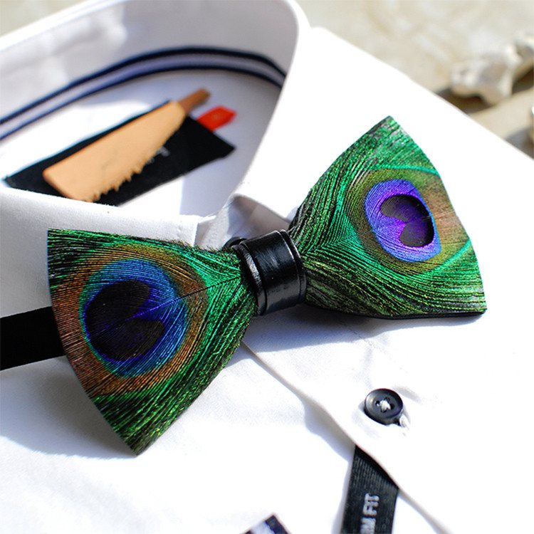 Peacock Feather Bow Tie - Bowties - 1