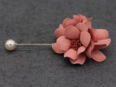 Stylish Pinkish Red Lapel Flower - Bowties - 3
