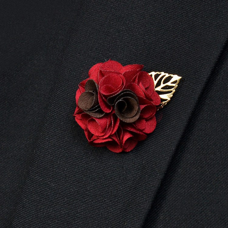 Rosy Red Lapel Flower - Bowties - 1