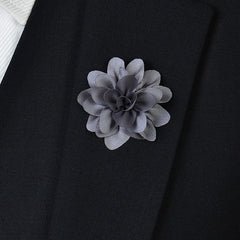 Silver Flower Lapel Pin - Bowties - 1