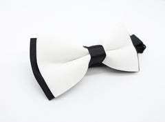 White & Black Tuxedo Bow Tie