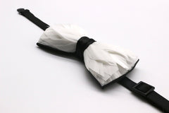 White Premium Feather Bow Tie