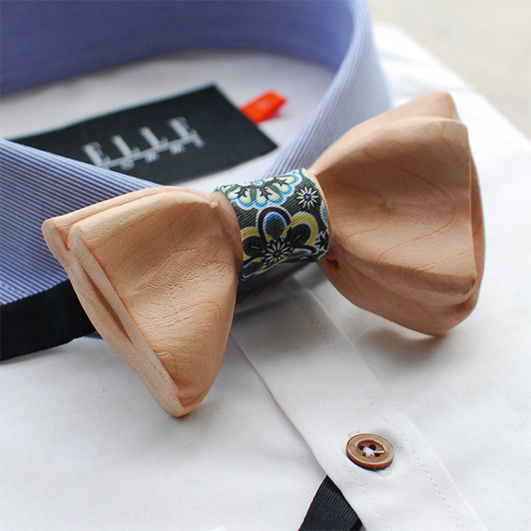 Double Wooden Bow Tie - Bowties - 1